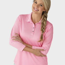 Women's Lady Palm Three-Quarter Sleeve Polo Thumbnail