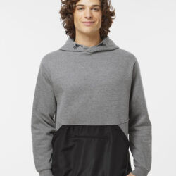 Unisex Mixed Media Hooded Sweatshirt Thumbnail