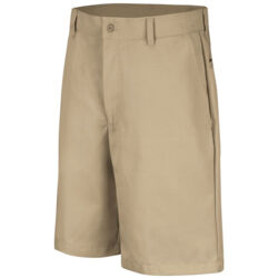 Men's Extended Sizes Cotton Casual Plain Front Shorts Thumbnail