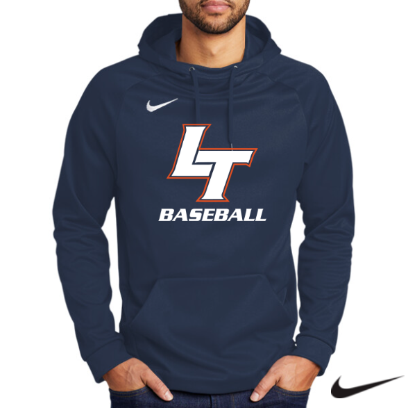 Player in an LT Baseball hoodie