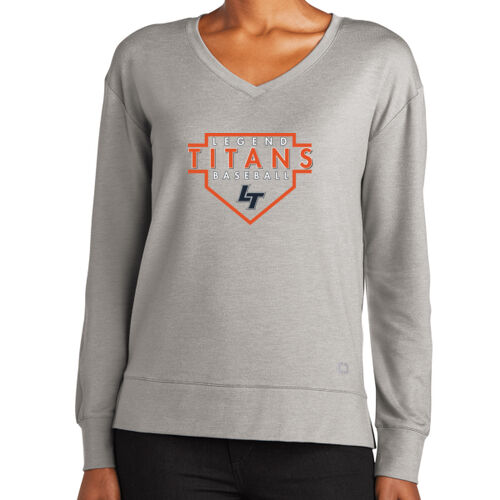 Home Plate - Ladies Luuma Flex Long Sleeve V Neck Thumbnail