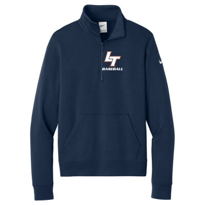 LT Baseball - Ladies Club Fleece Sleeve Swoosh 1/2 Zip Thumbnail